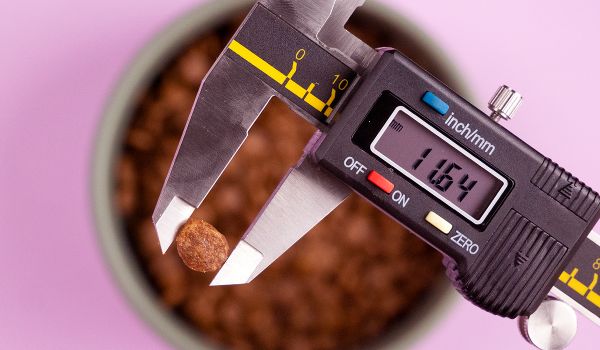 Acana Adult Small Breed Recipe – změřená velikost granulí