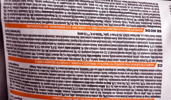 Purina Pro Plan Everyday Nutrition Small & Mini – štítek se složením