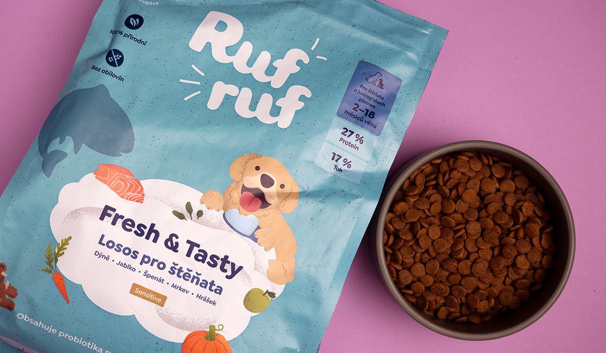 Rufruf Fresh & Tasty Losos pro štěňata – balení